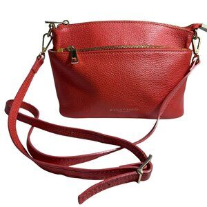 Divina Firenze Red Leather Crossbody Bag
